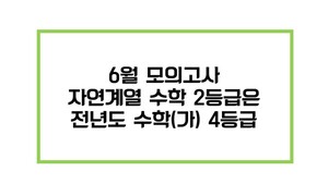 6월 모의고사 자연계열 수학 2등급은 전년도 수학(가) 4등급이다. < 강석의 데이터박스 < 괜찮은 입시 < 기사본문 - 괜찮은 뉴스